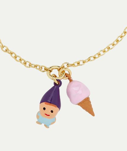 Garden gnome and gelato fine bracelet