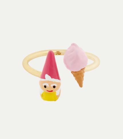 Garden gnome and gelato adjustable ring