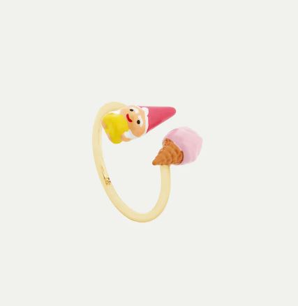 Garden gnome and gelato adjustable ring